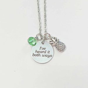 Psych Inspired Necklace, Psych Jewelry, TV Show Jewelry, Shawn & Gus, I&#39;ve Heard it Both Ways Necklace, Disc Necklace