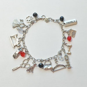 Cruella Inspired Charm Bracelet, Disney Villain Inspired Charm Bracelet, Cruella Prequel