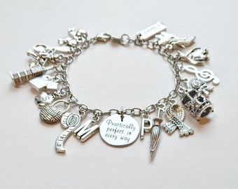 Mary Poppins Inspired Charm Bracelet, Disney Charm Bracelet