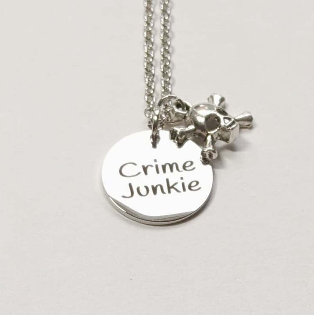 Crime Junkie Necklace, True Crime Junkie Necklace, Crime Junkie Jewelry Etsy