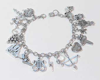 Greek Gods & Goddesses Inspired Charm Bracelet, Greek Mythology Inspired Charm Bracelet