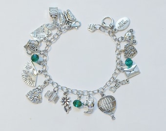 Penelope Featherington Inspired Charm Bracelet, Bridgerton Inspired Charm Bracelet