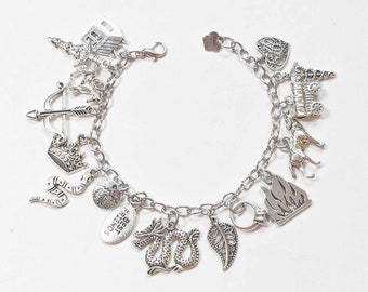 Wheel of Time Inspired Charm Bracelet, Fandom Jewelry, Book Jewelry