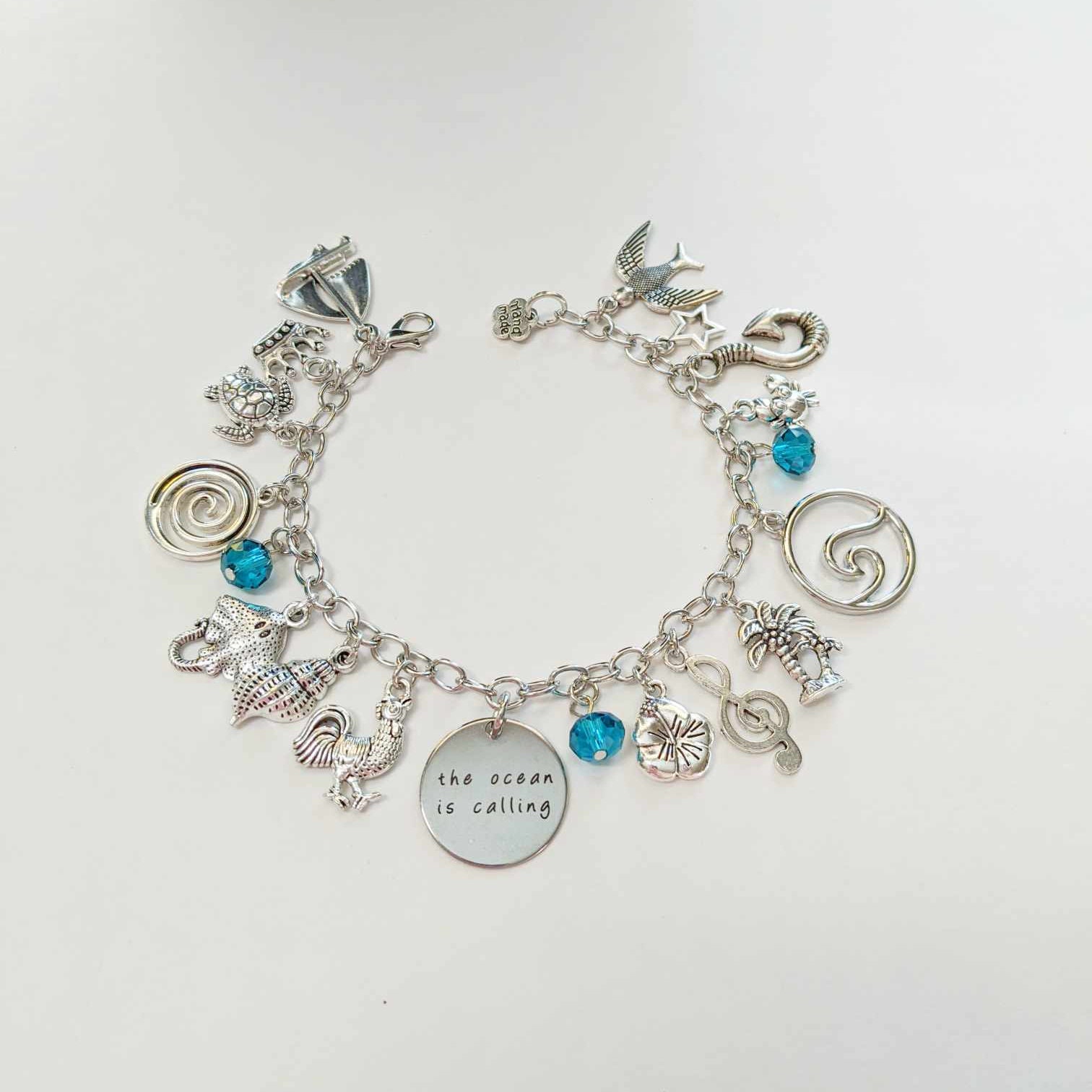 Moana Inspired Charm Bracelet, Disney Moana Inspired Charm Bracelet, Moana  Jewelry, Disney Princess Jewelry