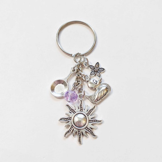 Rapunzel Inspired Keychain, Disney Keychain, Fandom Keychain, Charmed Keychain, Purse Charms, Backpack Charms