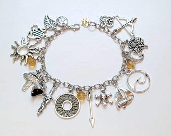 Song of Achilles Inspired Charm Bracelet, Book Inspired Jewelry