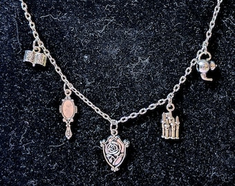 Beauty & the Beast Inspired Charms Necklace