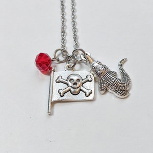Captain Hook Inspired Necklace, Pirate Captain Inspired Necklace, Disney Villains Necklace