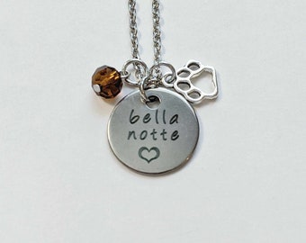 Lady and the Tramp Inspired Necklace, Bella Notte Inspired Necklace, Charmed Necklace