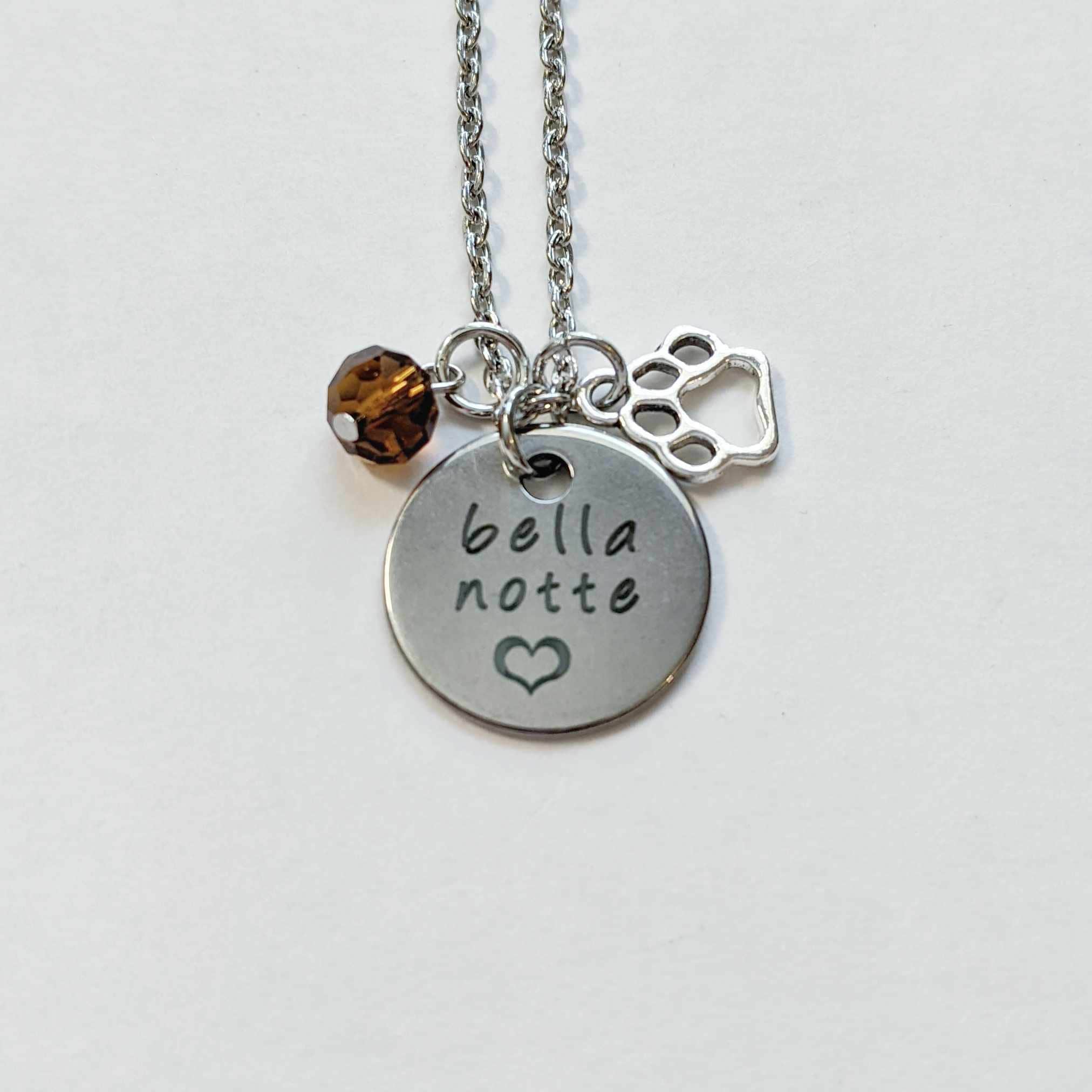 Lady and the Tramp Inspired Necklace, Bella Notte Inspired Necklace,  Charmed Necklace