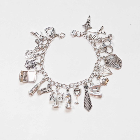 Leverage Inspired Charm Bracelet, TV Show Inspired Jewelry, Fandom