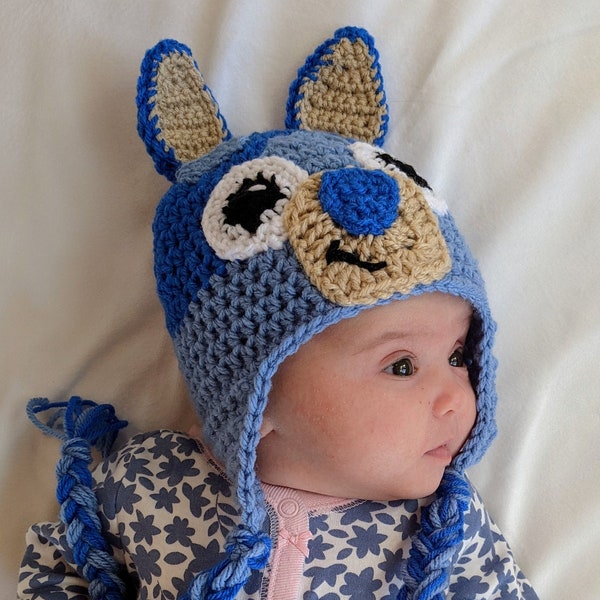 Blue Dog Hat Etsy