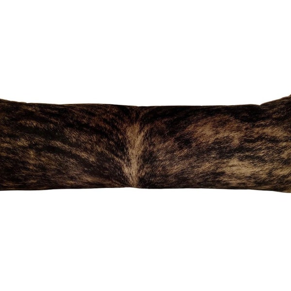 Brindle Horse Hide, Pillow Cover, Brown Cow Hide, Faux Hide, Hair Texture Sueded Printed