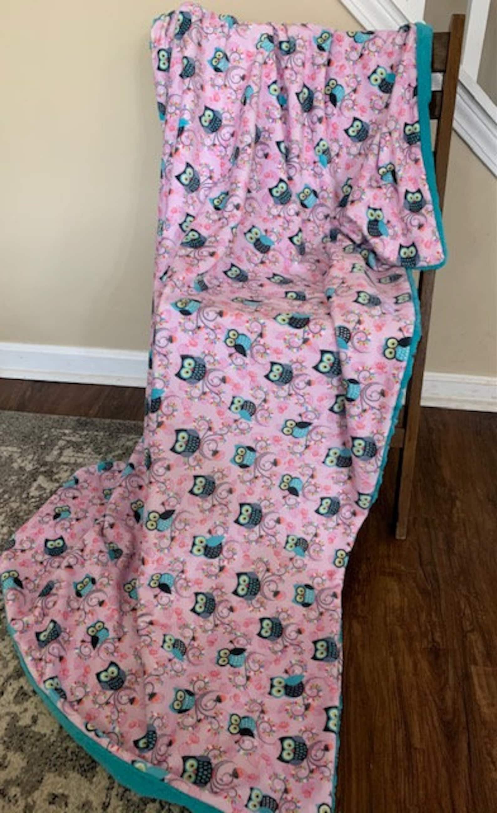 Owl Minky Blanket Owl Throw Blanket Owl Blanket Soft Etsy