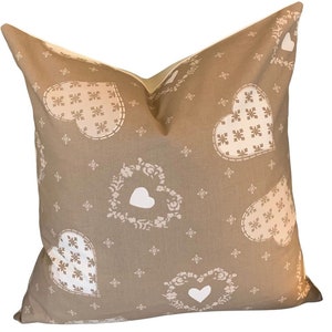 Country Hearts Pillow Cover 18”x18”