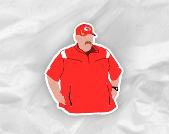 Andy Reid VINYL DECAL Kansas City Chiefs bumper sticker KC football Andy Reid VINYL DECAL Kansas City Chiefs bumper sticker KC football