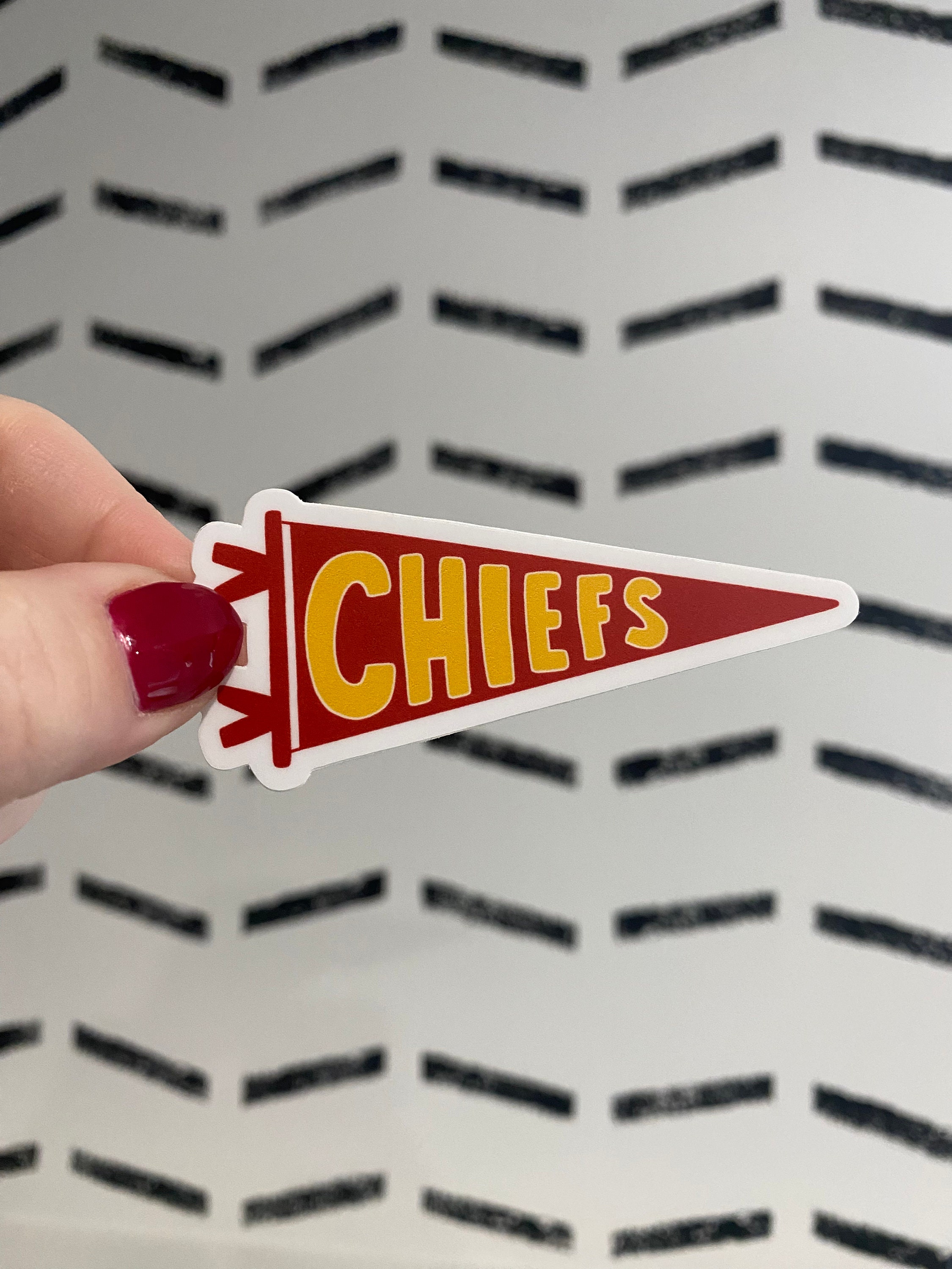 Kansas City Chiefs Pennant Sticker, Chiefs Pennant Sticker, Kansas City Chiefs  Sticker, Retro KC Sticker, Chiefs Pennant Flag, KCMO Sticker sold by Tring  Tee, SKU 153396