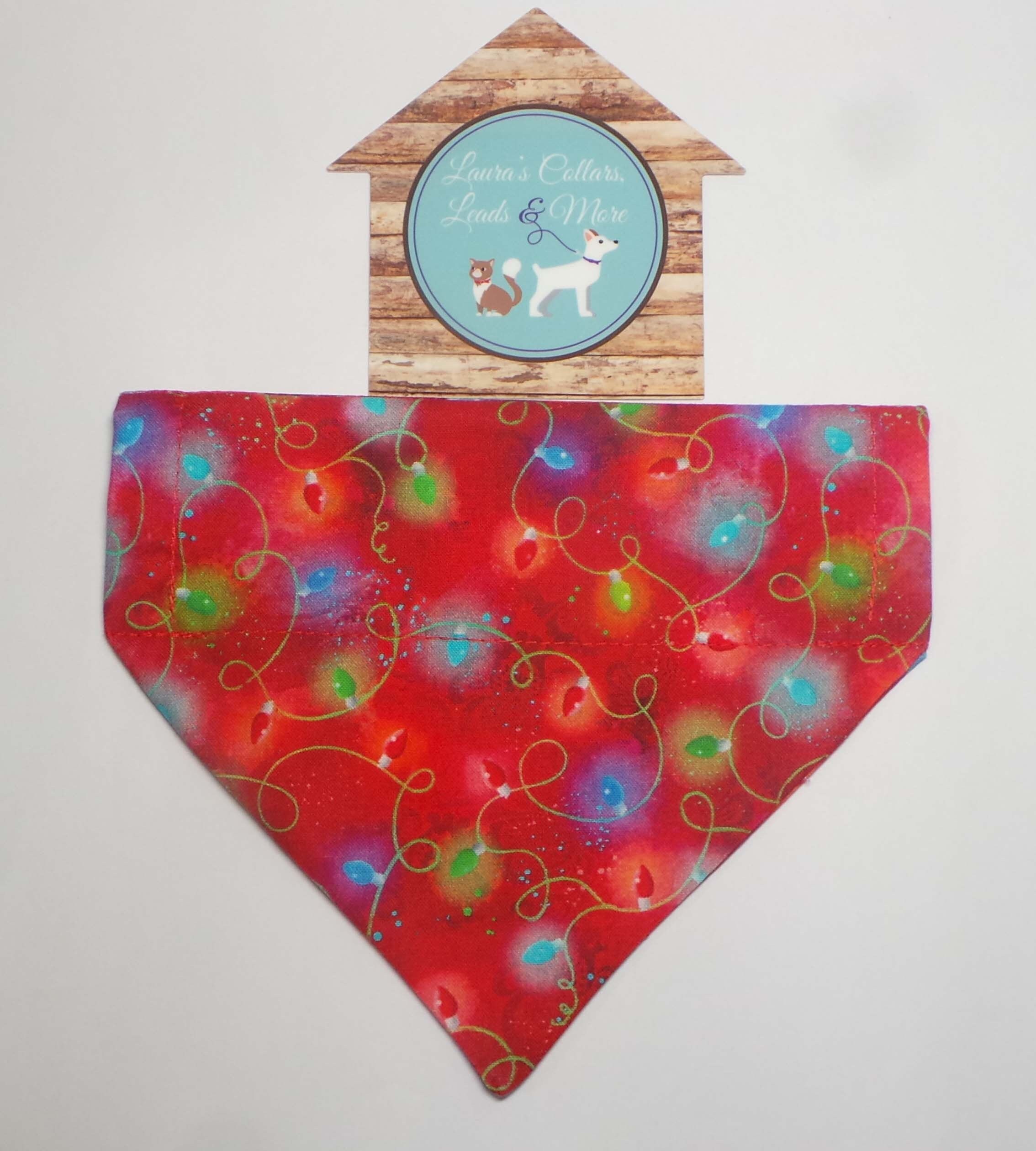 Christmas dog bandana Christmas lights Etsy
