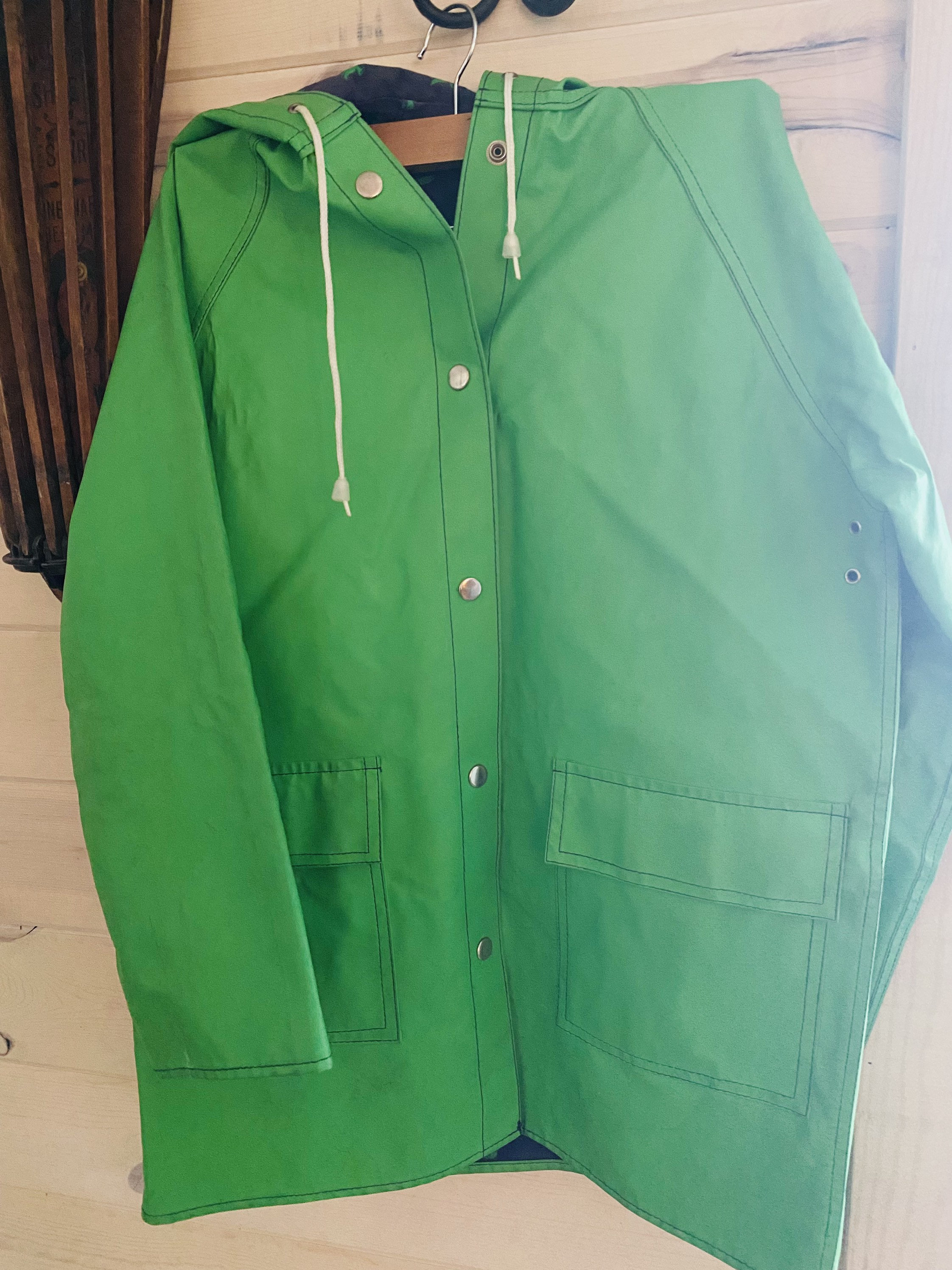 Vintage Green Ducks Raincoat Etsy