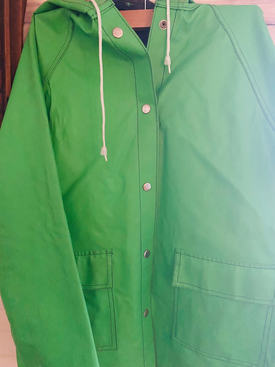 Vintage Green Ducks Raincoat Etsy