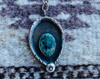 Navajo Turquoise Pendant Necklace