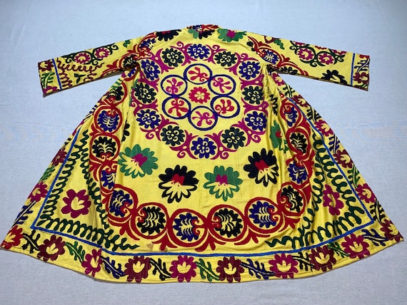 UZBEK CHAPAN, vintage suzani coat, handmade uzbek… - image 1