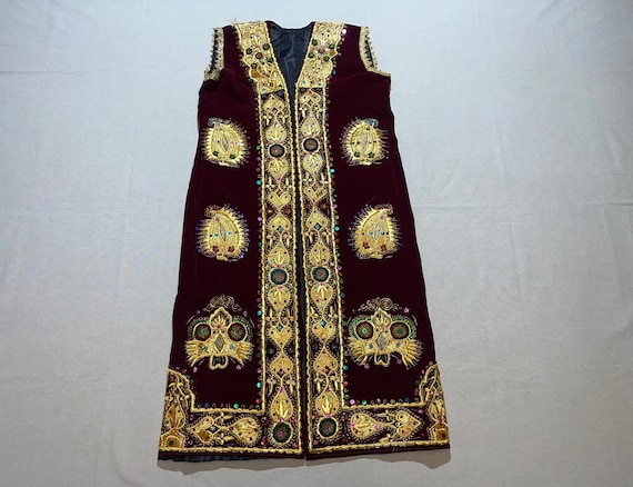 UZBEK Vest, vintage suzani Waistcoat, handmade uz… - image 1