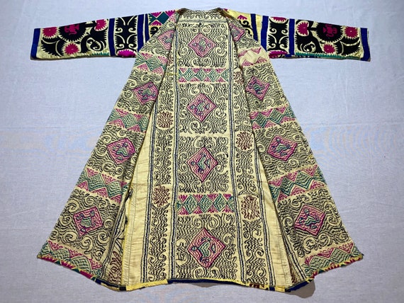 UZBEK CHAPAN, vintage suzani coat, handmade uzbek… - image 3