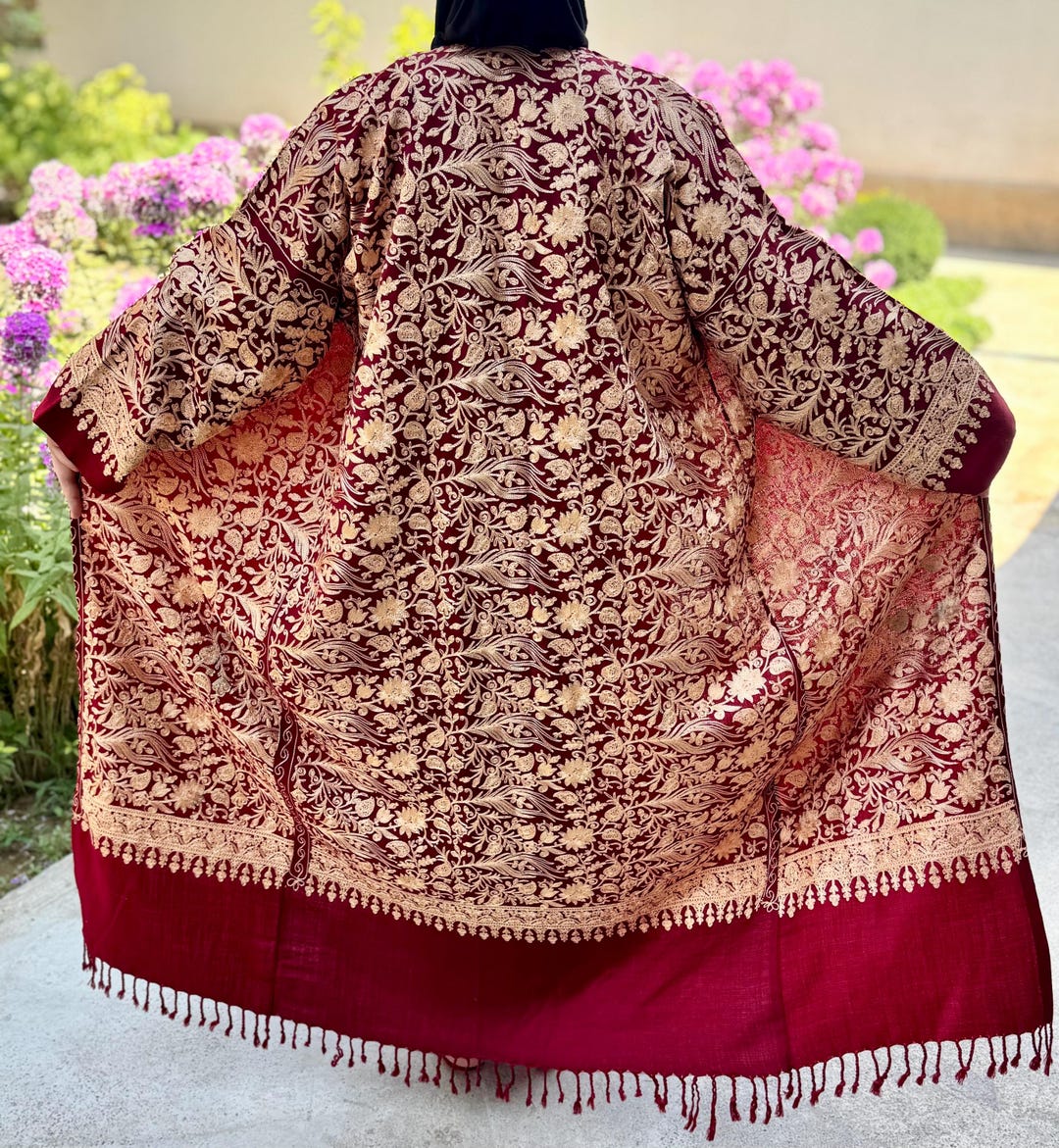 Chapan Robe Vintage Suzani Embroidered Cotton Chapan: Uzbek Robe, Fits M/L - Etsy