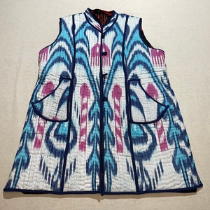 UZBEK VEST, Waistcoat, uzbek chapan, vintage suzani coat, handmade uzbek robe, Uzbekistan caftan, boho embroidered jacket, tadjik dress