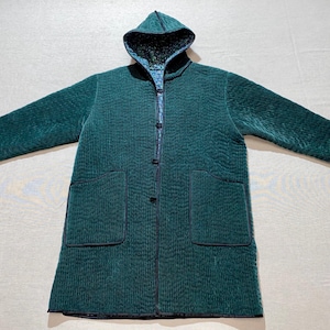 Uzbek Chapan, Handwoven Warm Quilted coat, cotton padded handmade unisex robe from velvet fabric