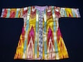 Vintage Uzbek Ikat Chapan Robe: Handwoven Suzani Caftan product logo