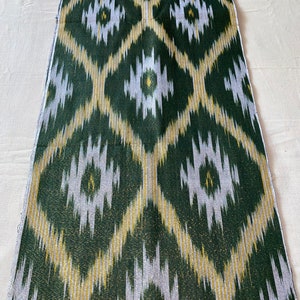 Uzbek ikat fabric, 800:43 cm piece, cotton fabric, adras atlas