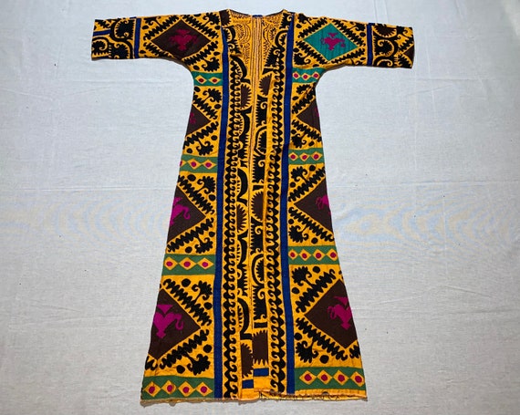 UZBEK CHAPAN, vintage suzani coat, handmade uzbek… - image 2