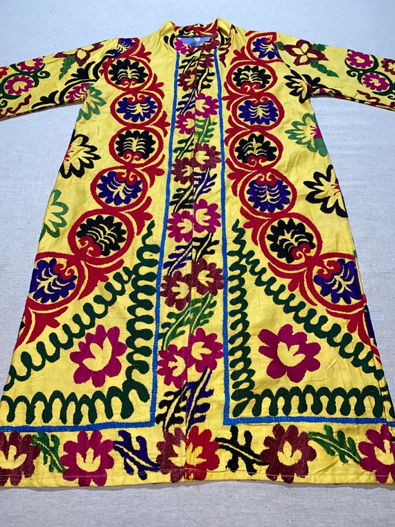 UZBEK CHAPAN, vintage suzani coat, handmade uzbek… - image 5
