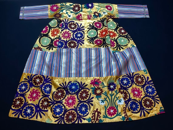 UZBEK CHAPAN, vintage suzani coat, handmade uzbek… - image 1