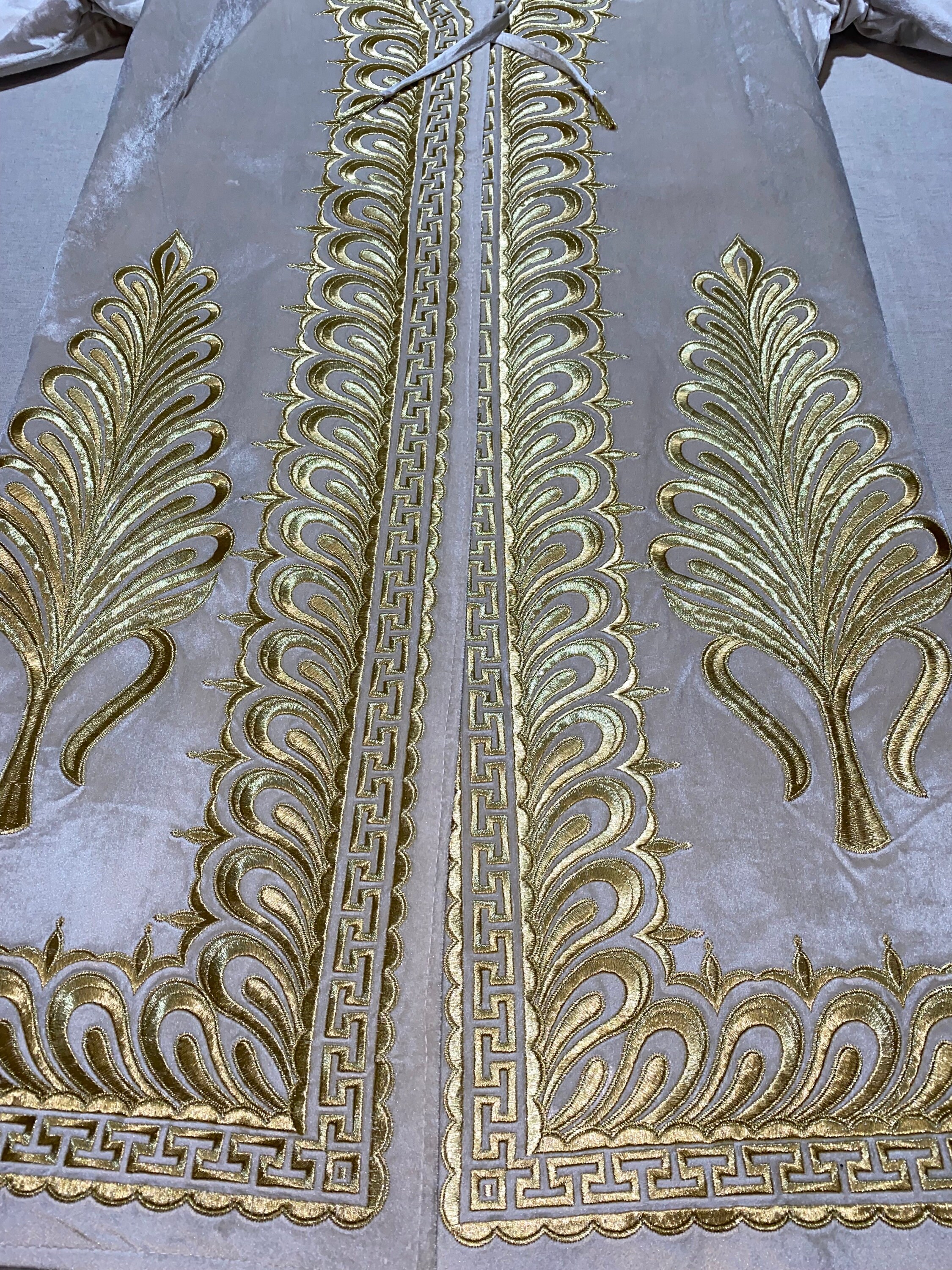Chapan Robe Uzbek Chapan Robe: Golden Embroidered Suzani Caftan Jacket - Etsy