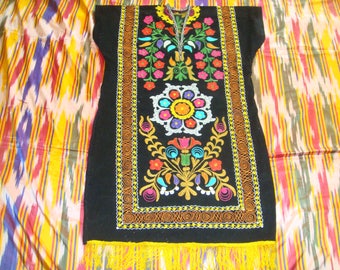 SALE!!! Uzbek Vintage Handmade Embroidery SUZANI Dress Tunic Chemise