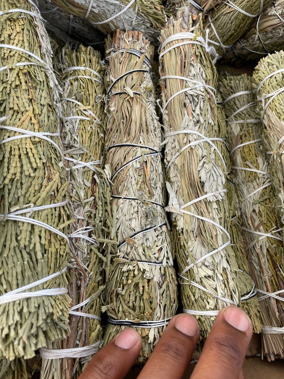 Blue Sage & Sweet Grass Smudge Stick Blue Sage & Sweet Grass Smudge Stick