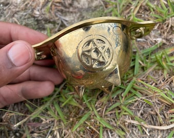 Natural Brass cauldron for incense, smudging and more!