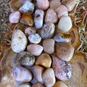 Natural Pink Amethyst tumbled gemstone