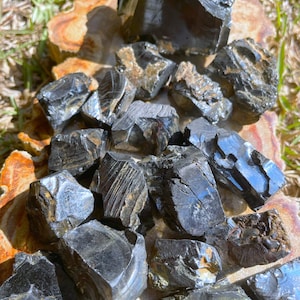 Elite Shungite crystals (Noble Shungite) Silver Shungite 2 sizes available