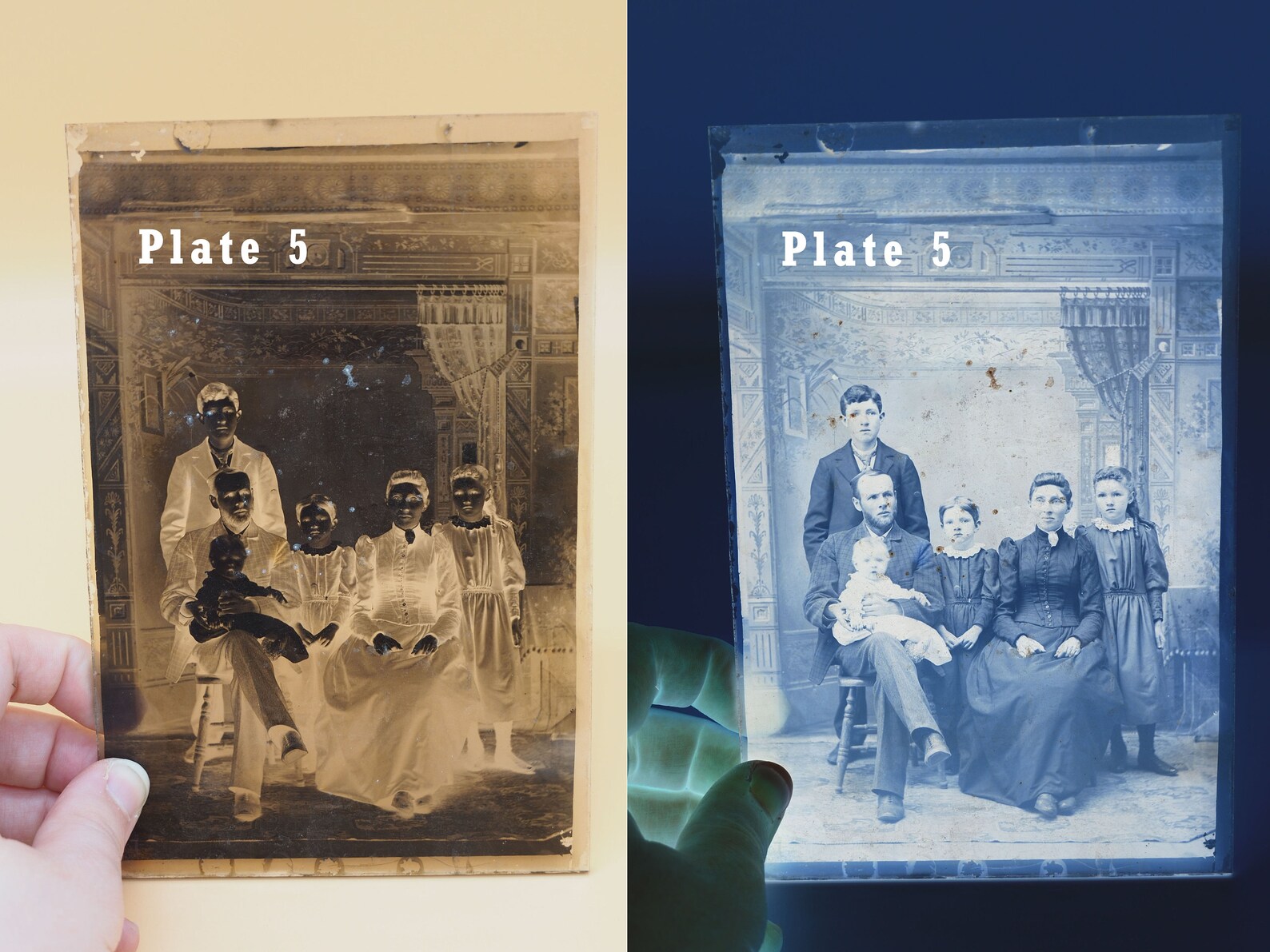 7 Different Antique Glass Gelatin Dry Plate Negative Photos Etsy