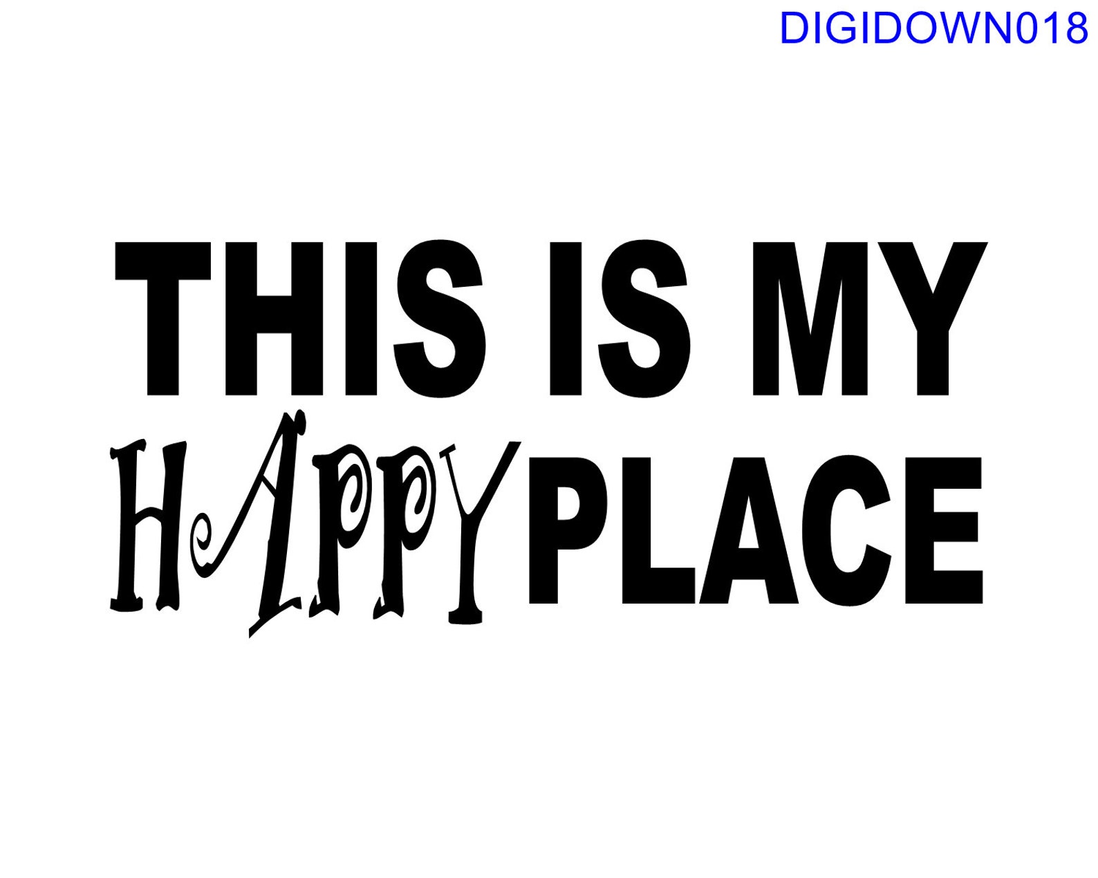 This is My Happy Place SVG Cut File mtc Svg Pdf Eps Ai Etsy