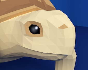 Papercraft, Żółw, rękodzieło, sztuka, dom, dekoracja, majsterkowanie, ręcznie robione, wzór, Żółw, przez WordarStore.