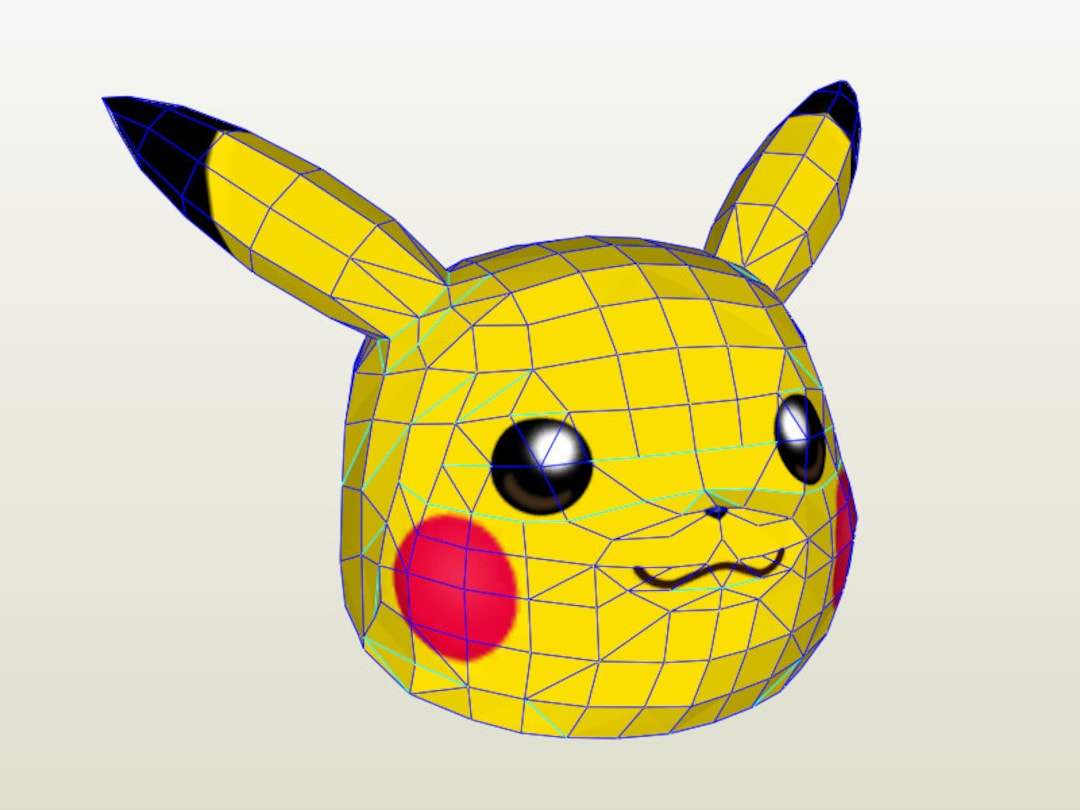 Pikachu Mask / Pikachu Mask, Pokemon Universe. Papercraft