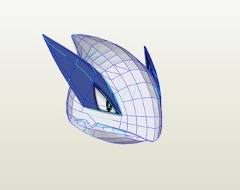 Maska Lugia / Maska Lugia, wszechświat pokemonów. Papercraft / Pepakura.