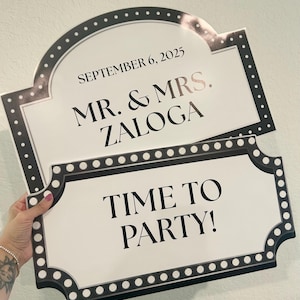 Bridal Party Entrance Sign | Club Sign | Wedding Reception Bottle Service Sign | Wedding Entrance | Bachelorette Party | Bachelor Party
