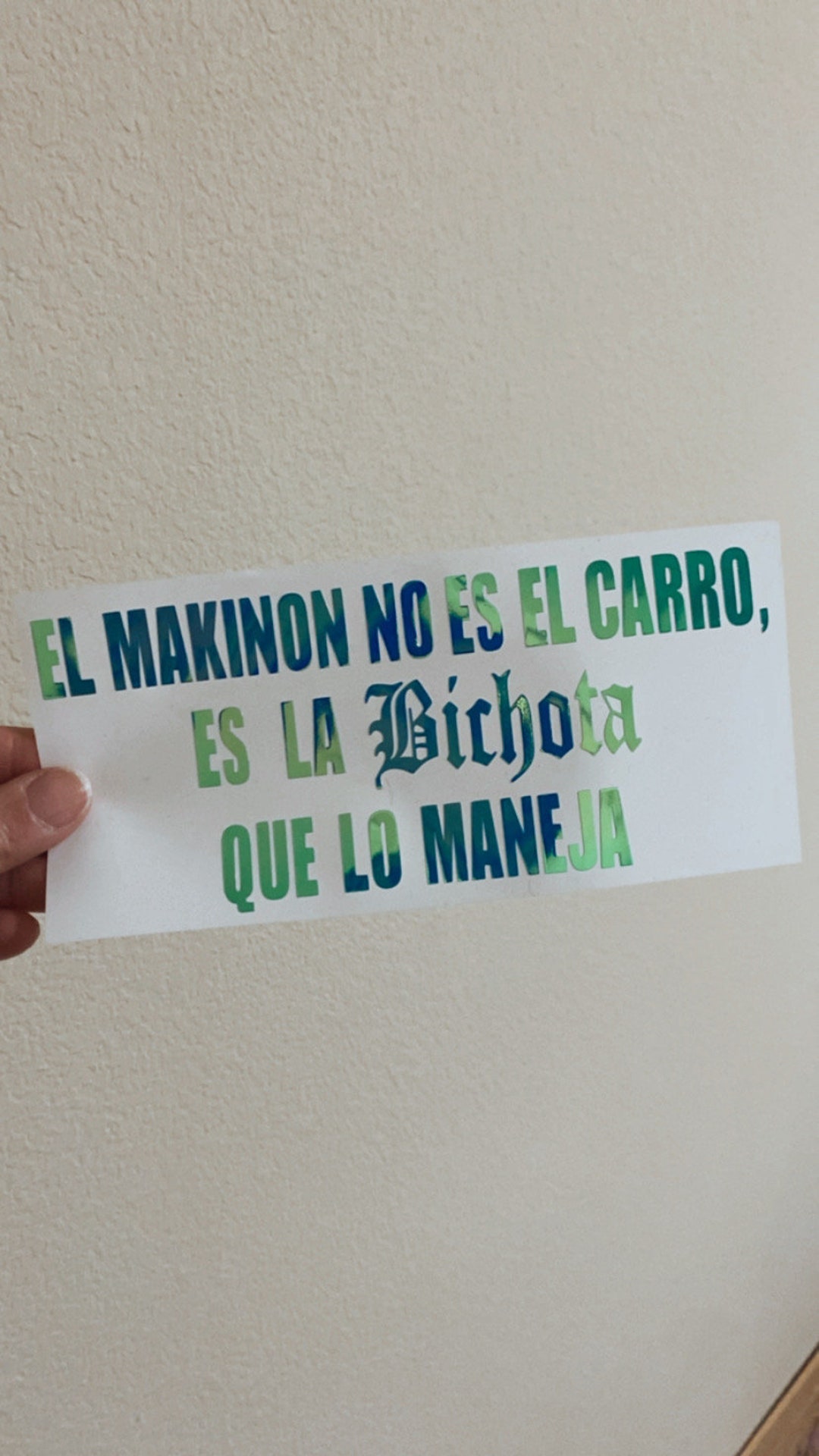 El Makinon Decal | Bichota Car Decal | Gift for Best Friend | Gift for