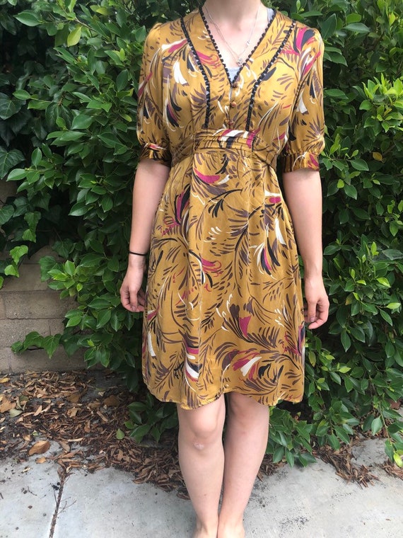 Vintage 90s Vertigo Paris silk dress
